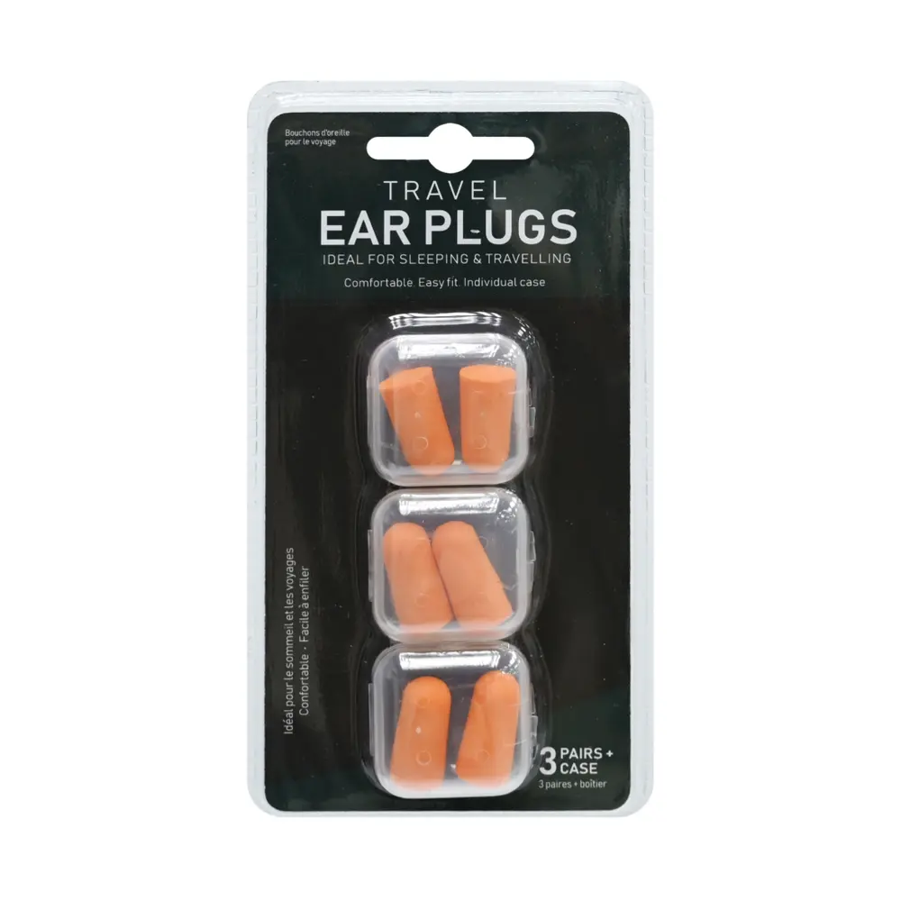 Bộ Nút Bịt Tai Chống Ồn Kèm Hộp, Travel Ear Plugs with Case, 3 Cặp - UNCLE BILLS