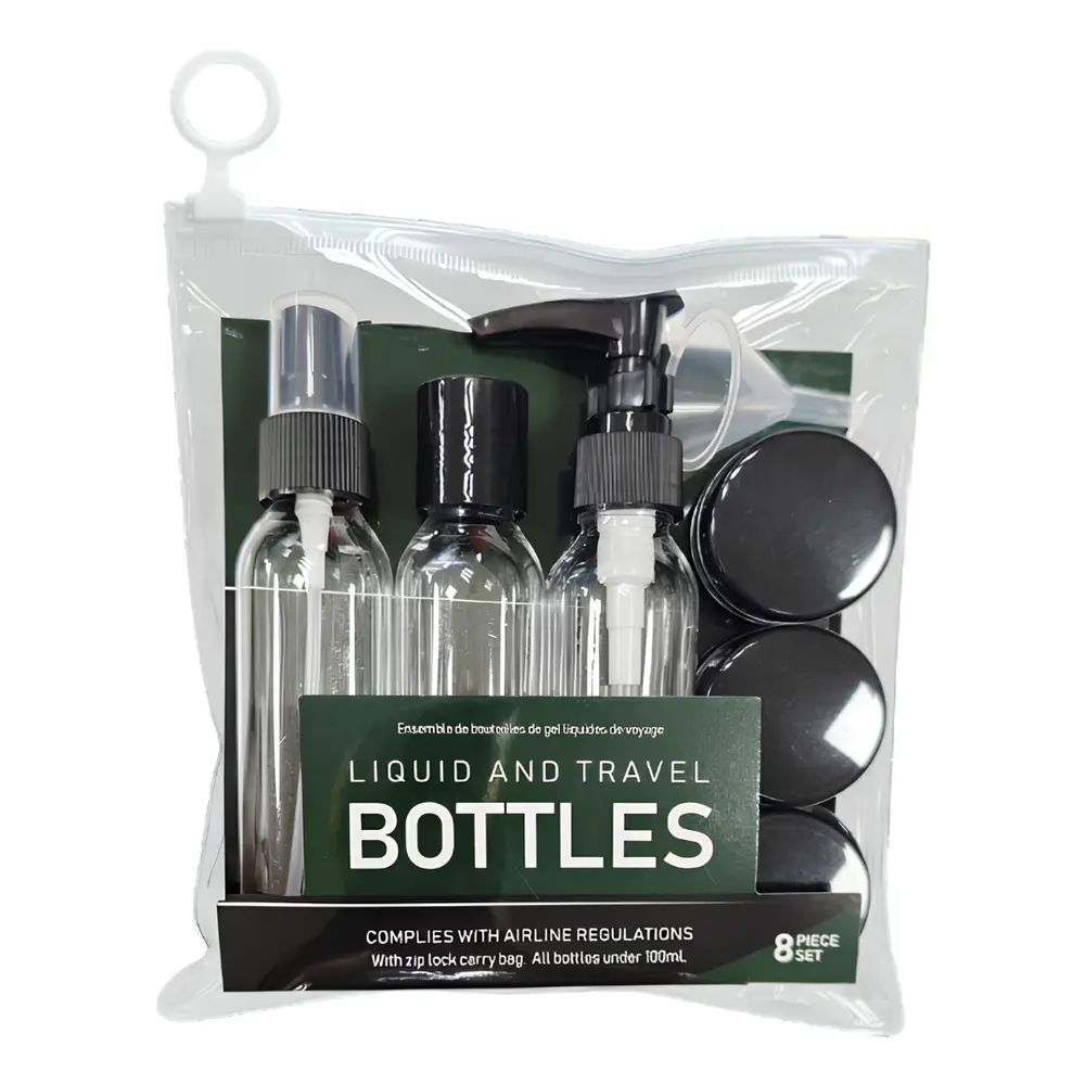 Bộ Chai Du Lịch 8 Món (Nhiều Mẫu), Liquid & Travel Bottles, 8 Piece Set - UNCLE BILLS