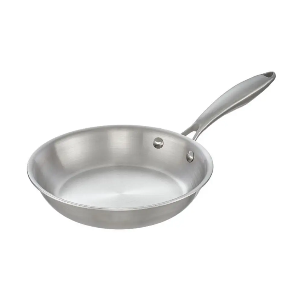 Chảo Inox Nguyên Khối, Omi Gourmet Tri-ply Stainless Steel Frying Pan, 20cm (428 x 200 x 45mm) - INOCHI