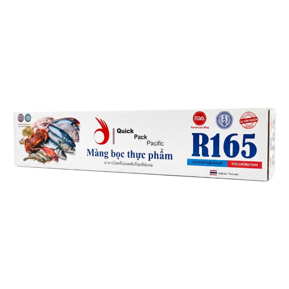 Màng Bọc Thực Phẩm, Humancare Wrap R165, Wrapping Film for Foods (30cm x 100m) - EUFOOD