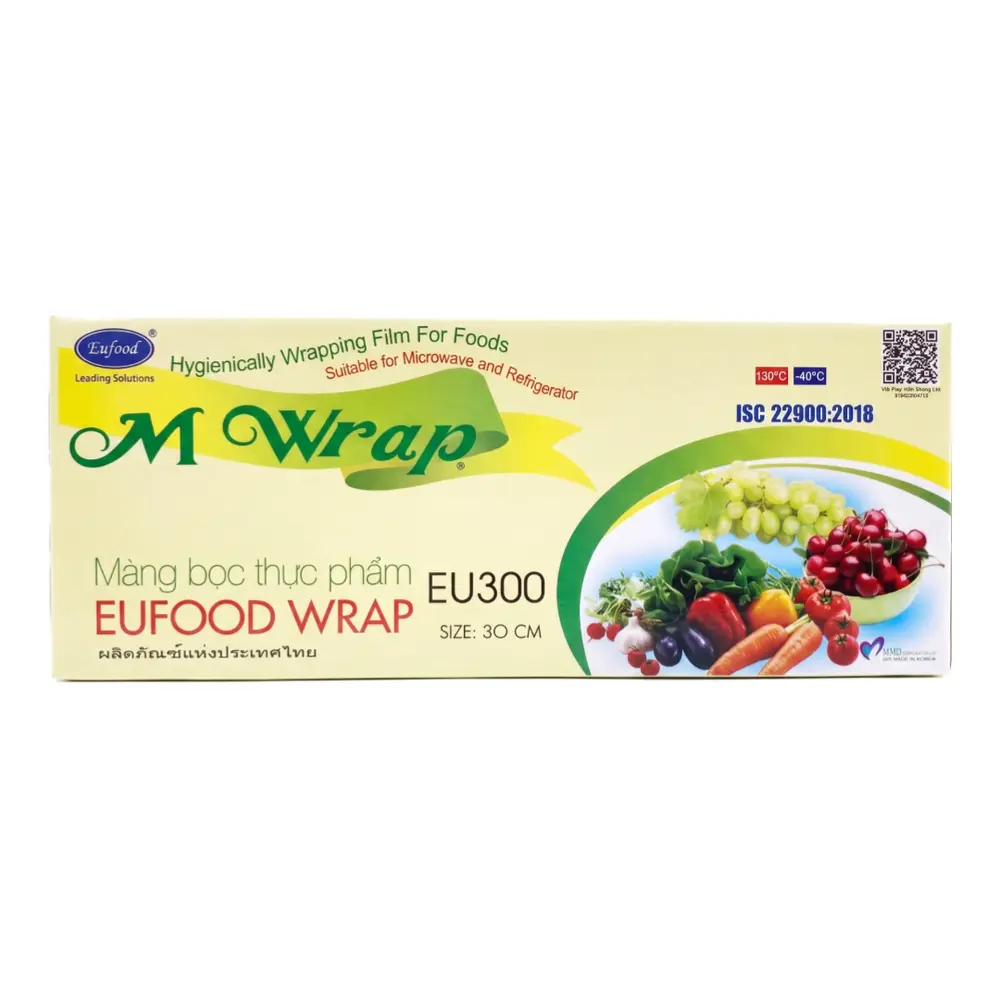Màng Bọc Thực Phẩm, M Wrap EU300, Suitable for Microwave (30cm x 200m) - EUFOOD
