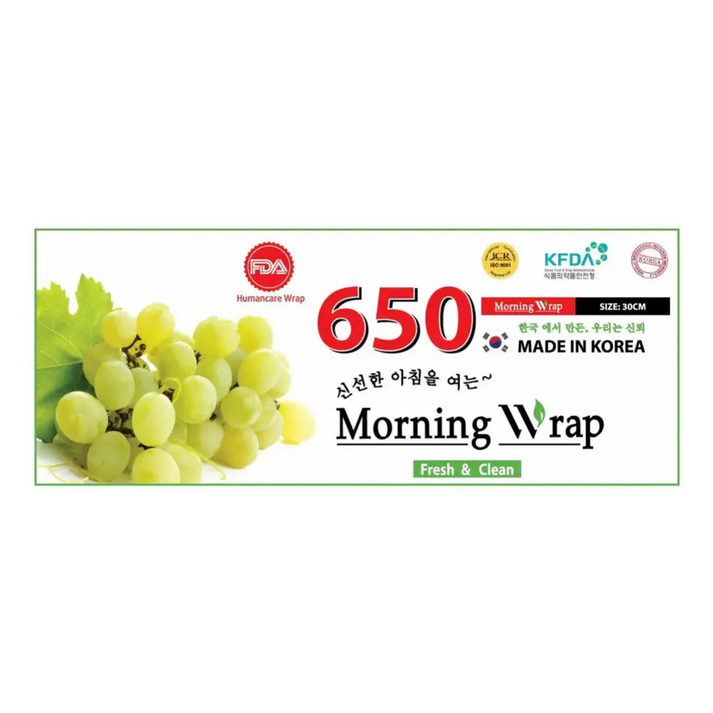 Màng Bọc Thực Phẩm, Humancare Wrap 650, Morning Wrap (30cm x 400m) - EUFOOD