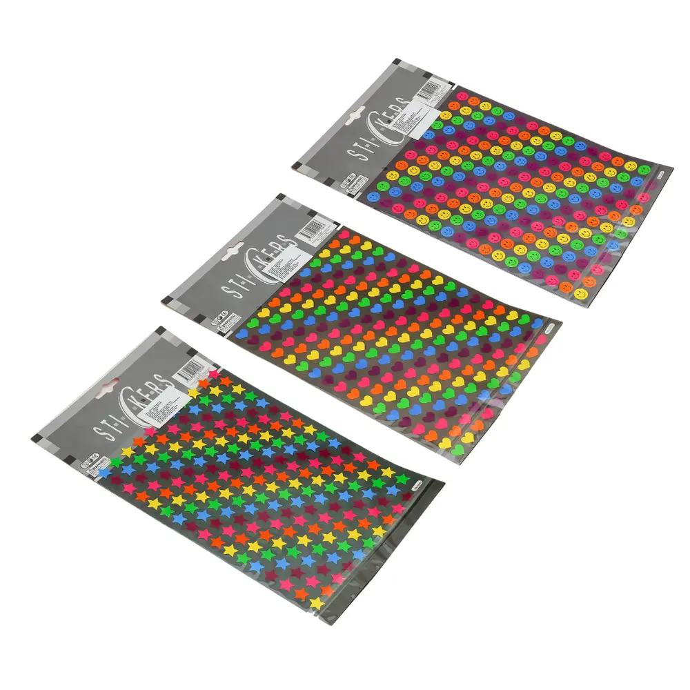 Hình Dán Màu Neon (Nhiều Mẫu), Neon Stickers, 2 Tờ - UNCLE BILLS