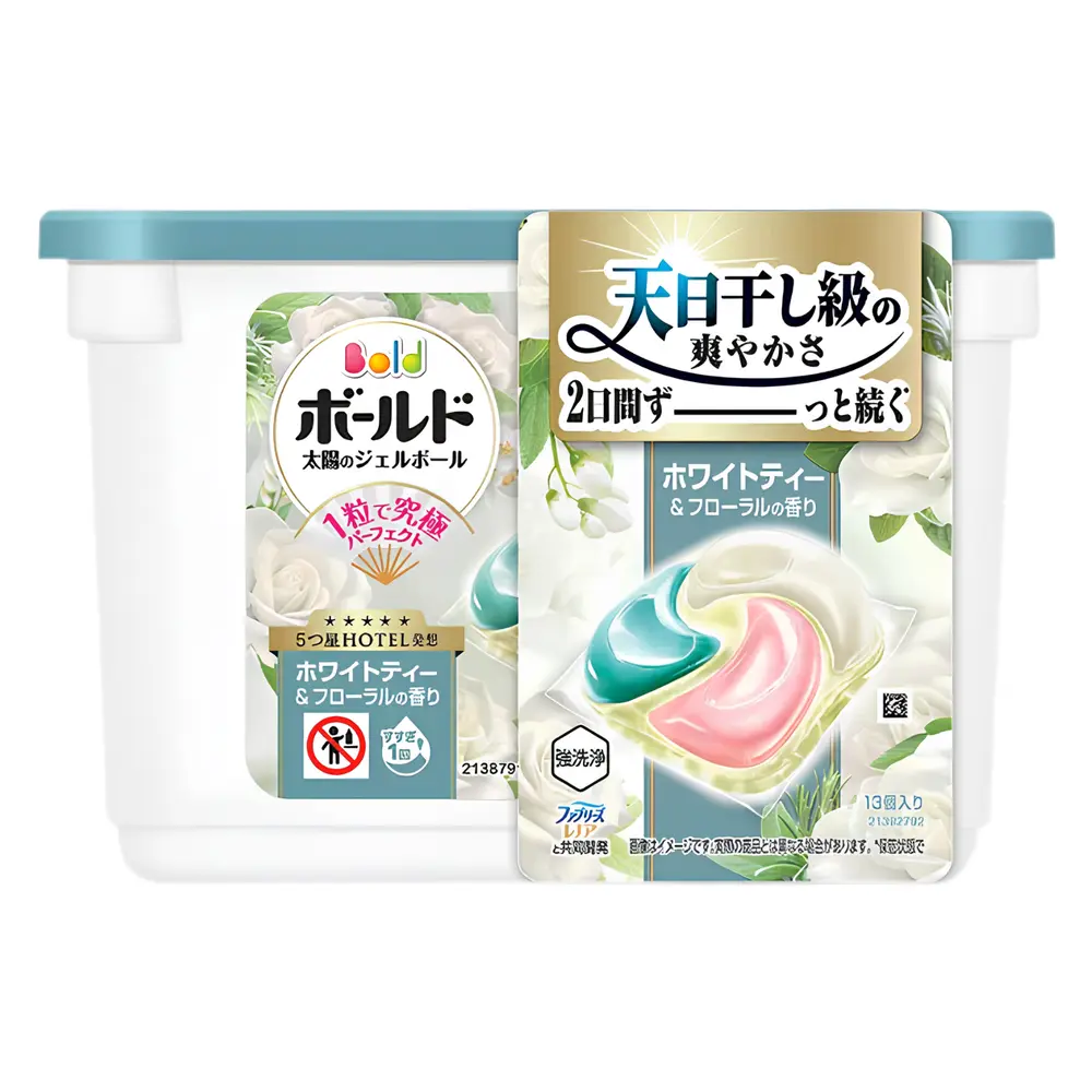 Viên Giặt Xả Hoa Trà, Bold, 4 in 1 Laundry Detergent Pods, White Tea & Floral Scent, 13 Viên (231g) - P & G