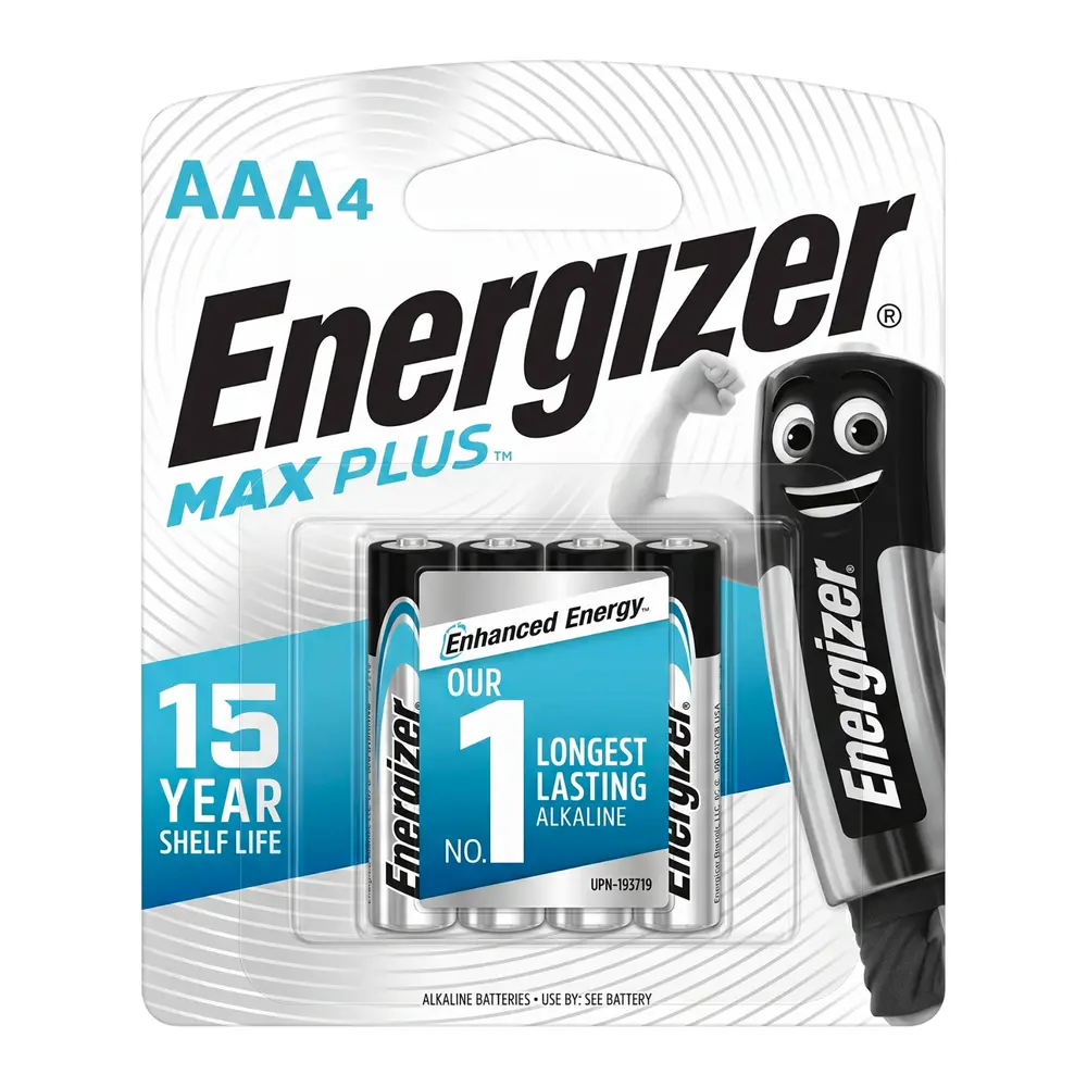 Pin AAA, Max Plus, 200% Longer Lasting AA Battery, 1.5V, 4 Cục - ENERGIZER