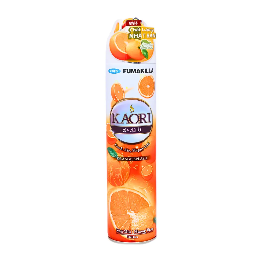 Xịt Phòng Hương Cam, Kaori, Air Freshener Spray, Orange Splash (280ml) - FUMAKILLA