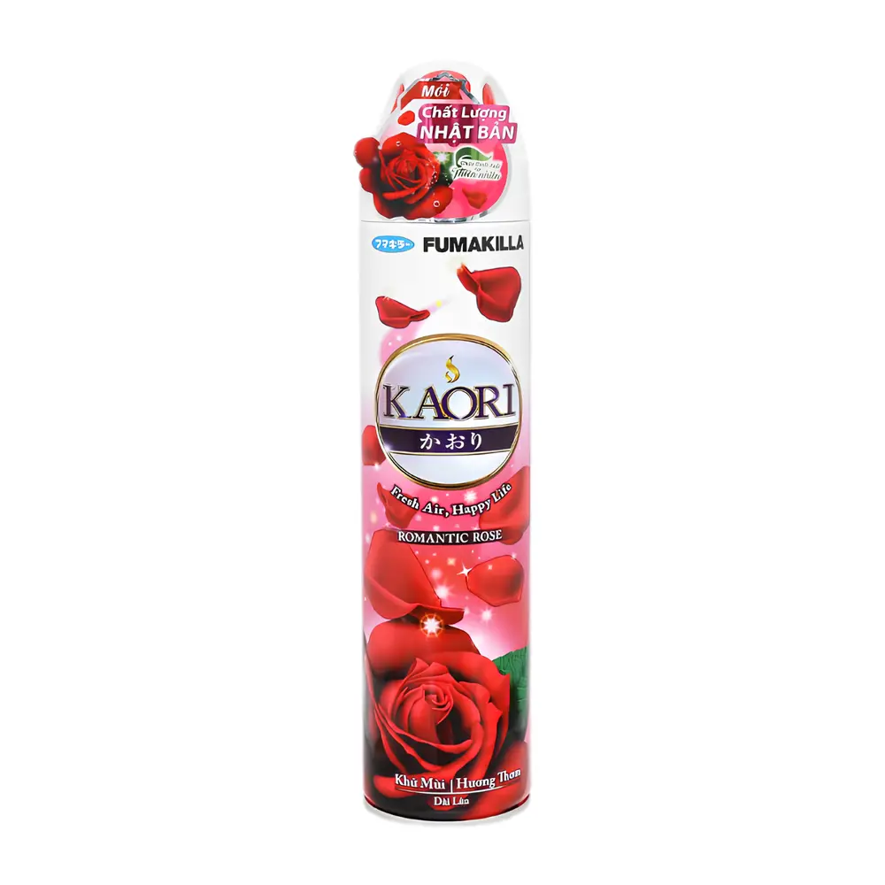 Xịt Phòng Hương Hoa Hồng, Kaori, Air Freshener Spray, Romantic Rose (280ml) - FUMAKILLA