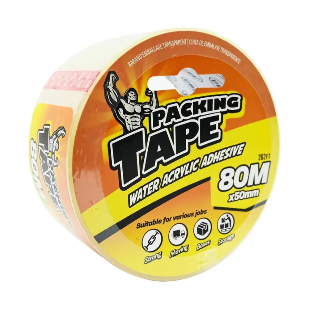 Băng Keo Trong, Clear Packing Tape, Water Acrylic Adhesive (80m x 50mm) - UNCLE BILLS