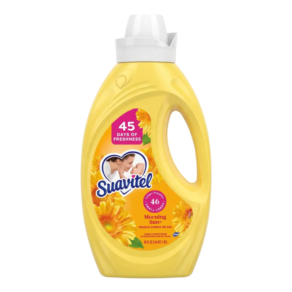 Nước Xả Làm Mềm Vải, Fabric Conditioner, Morning Sun, 46 Lần Giặt, 46 fl oz (1.36L) - SUAVITEL