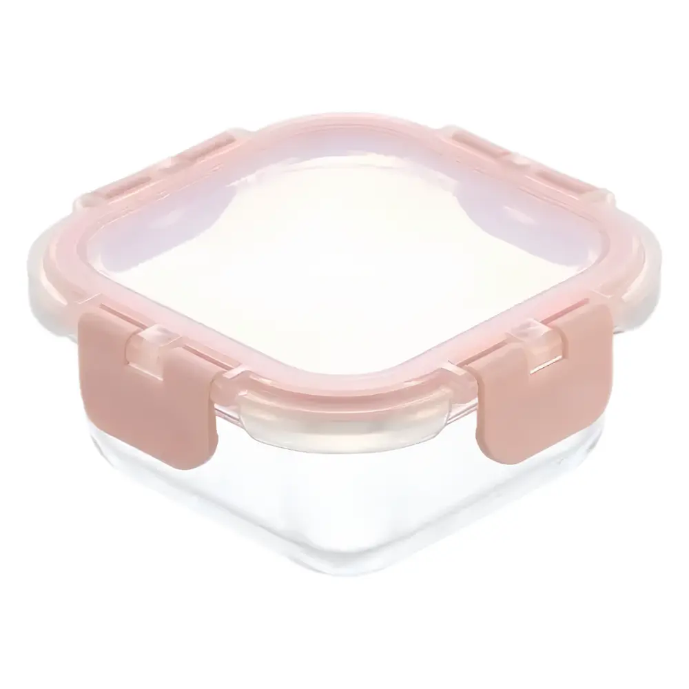 Hộp Thủy Tinh Vuông, Nikko Pure Square Glass Storage Container, 320ml (120 x 120 x 58mm) - INOCHI