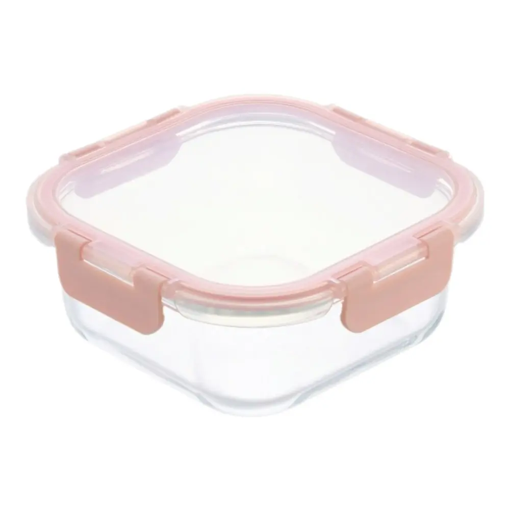 Hộp Thủy Tinh Vuông, Nikko Pure Square Glass Storage Container, 800ml (162 x 162 x 69mm) - INOCHI