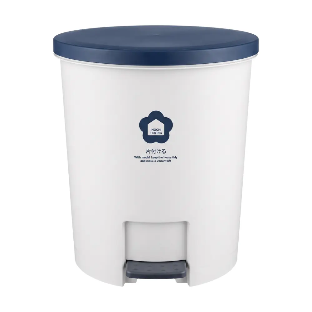 Thùng Rác Đạp Hình Tròn, Hiro Round Pedal Bin, 12L (291 x 282 x 345mm) - INOCHI