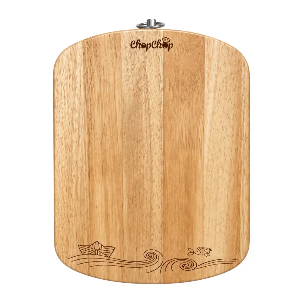 Thớt Chữ Nhật Khoen Xoay, ChopChop, Wooden Cutting Board with Rotating Hanging Ring (31.5 x 22 x 1.5cm) - GO DUC THANH