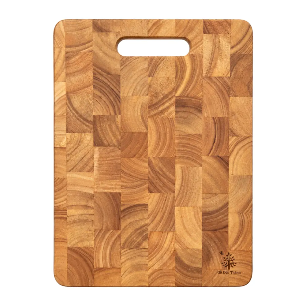Thớt Sớ Lật Chữ Nhật Trung, Medium Rectangular End-Grain Cutting Board (34 x 25 x 2cm) - GO DUC THANH