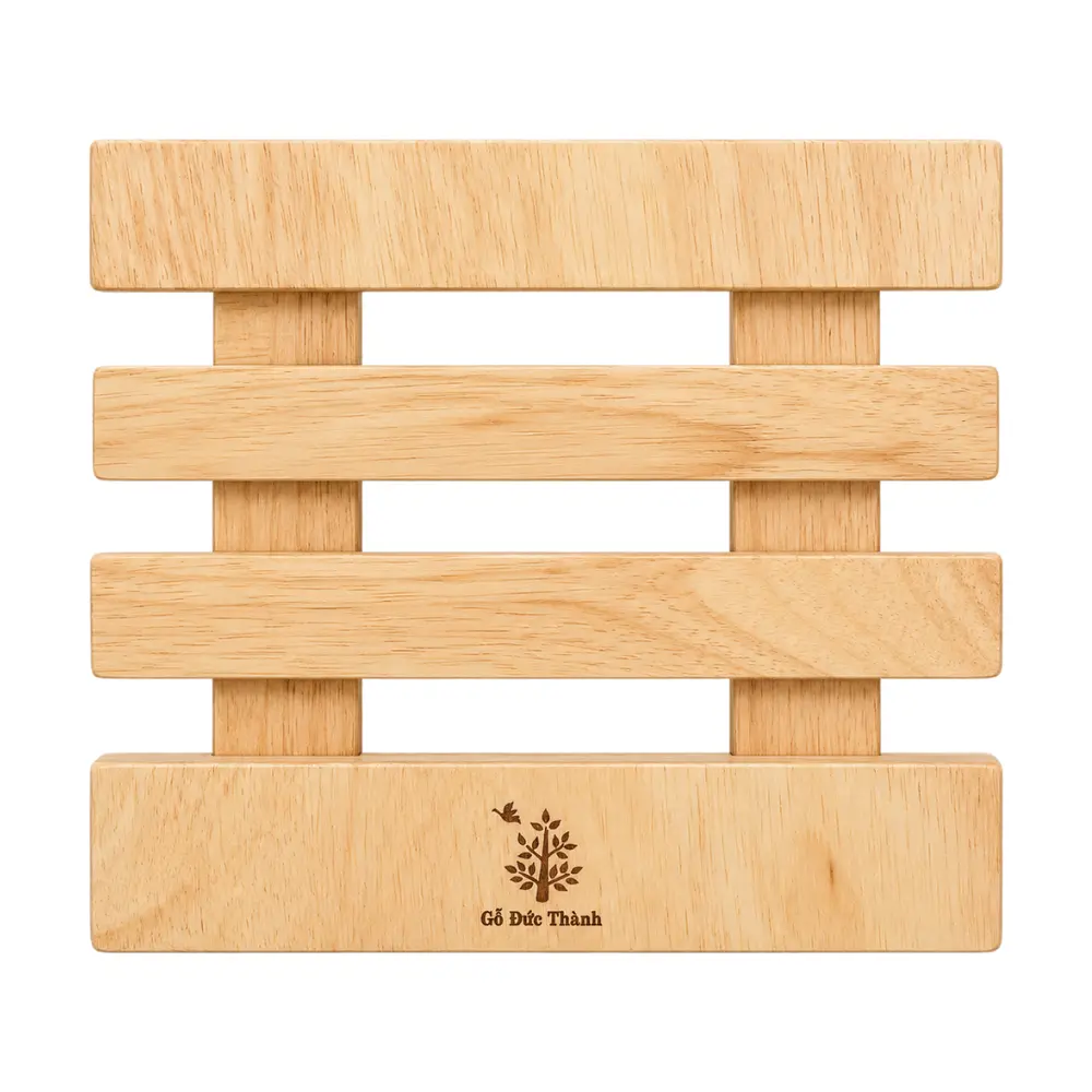Đế Hoa Nhỏ Xinh, Small Wooden Flower / Plant Stand (16 x 16 x 2.3cm) - GO DUC THANH