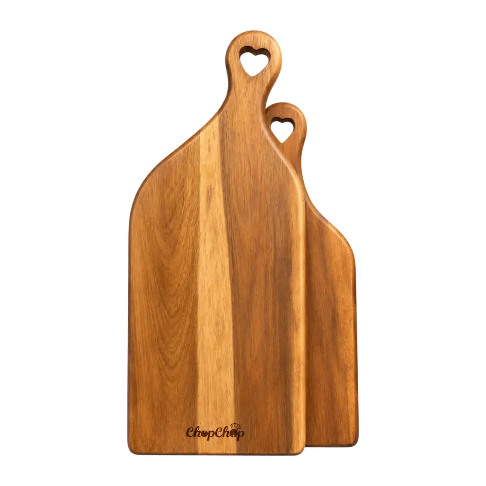 Đôi Thớt Bên Nhau, ChopChop, 2-Piece Acacia Wood Cutting Board Set (38.5 x 15 x 1.5cm) & (32.5 x 22 x 1.5cm) - GO DUC THANH