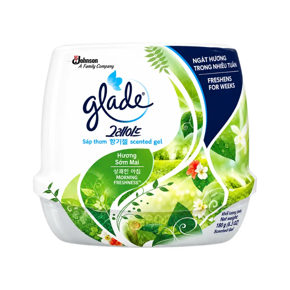 Sáp Thơm Hương Sớm Mai, Scented Gel Air Freshener, Morning Freshness (180g) - GLADE