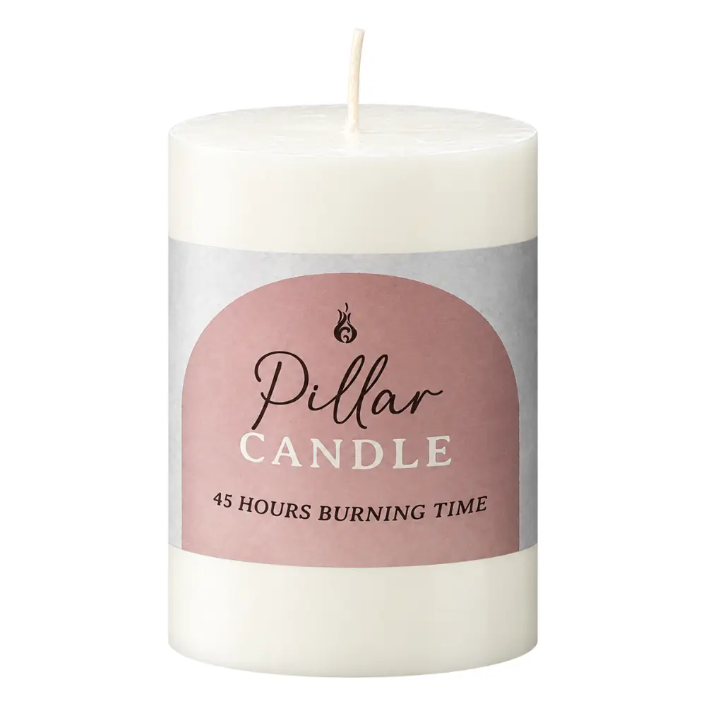 Nến Trụ Màu Trắng, White Pillar Candle (5 x 7cm) - UNCLE BILLS