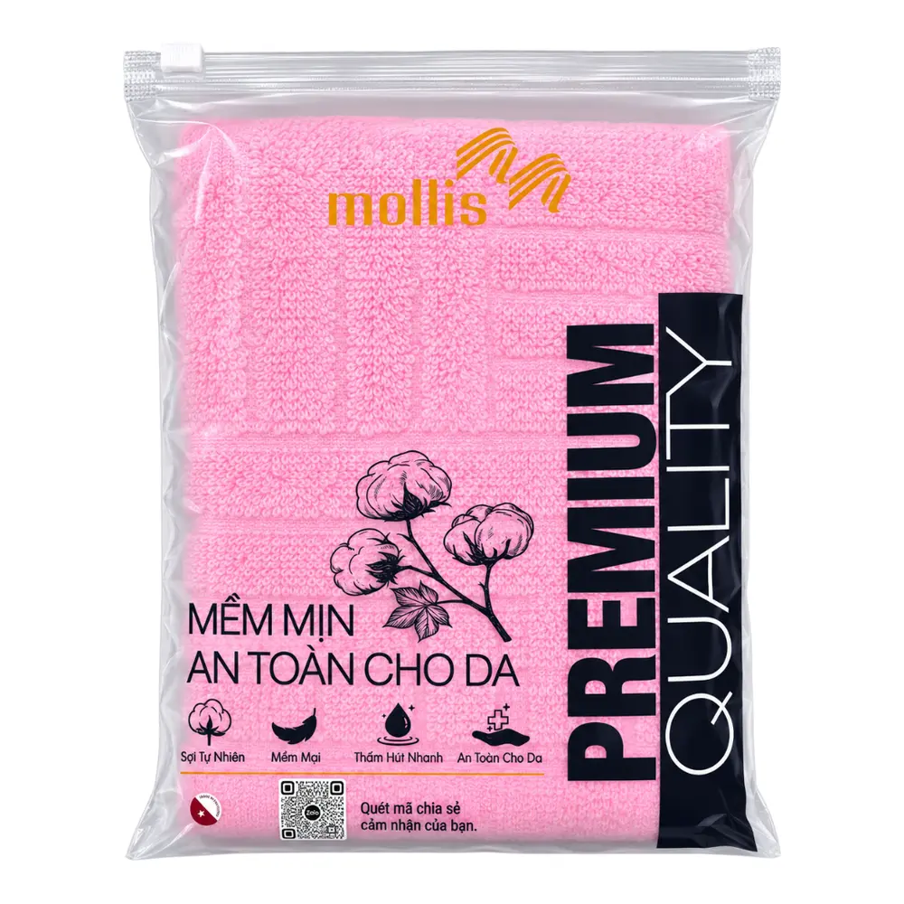 Khăn Tay Mềm Mịn, Premium Quality Cotton Towel (34 x 45cm) - MOLLIS