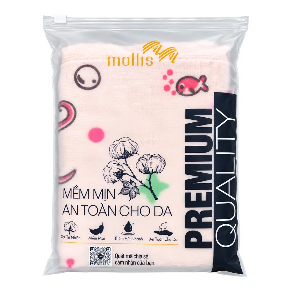 Khăn Mặt Mềm Mịn, Premium Quality Cotton Face Towel (40 x 80cm) - MOLLIS