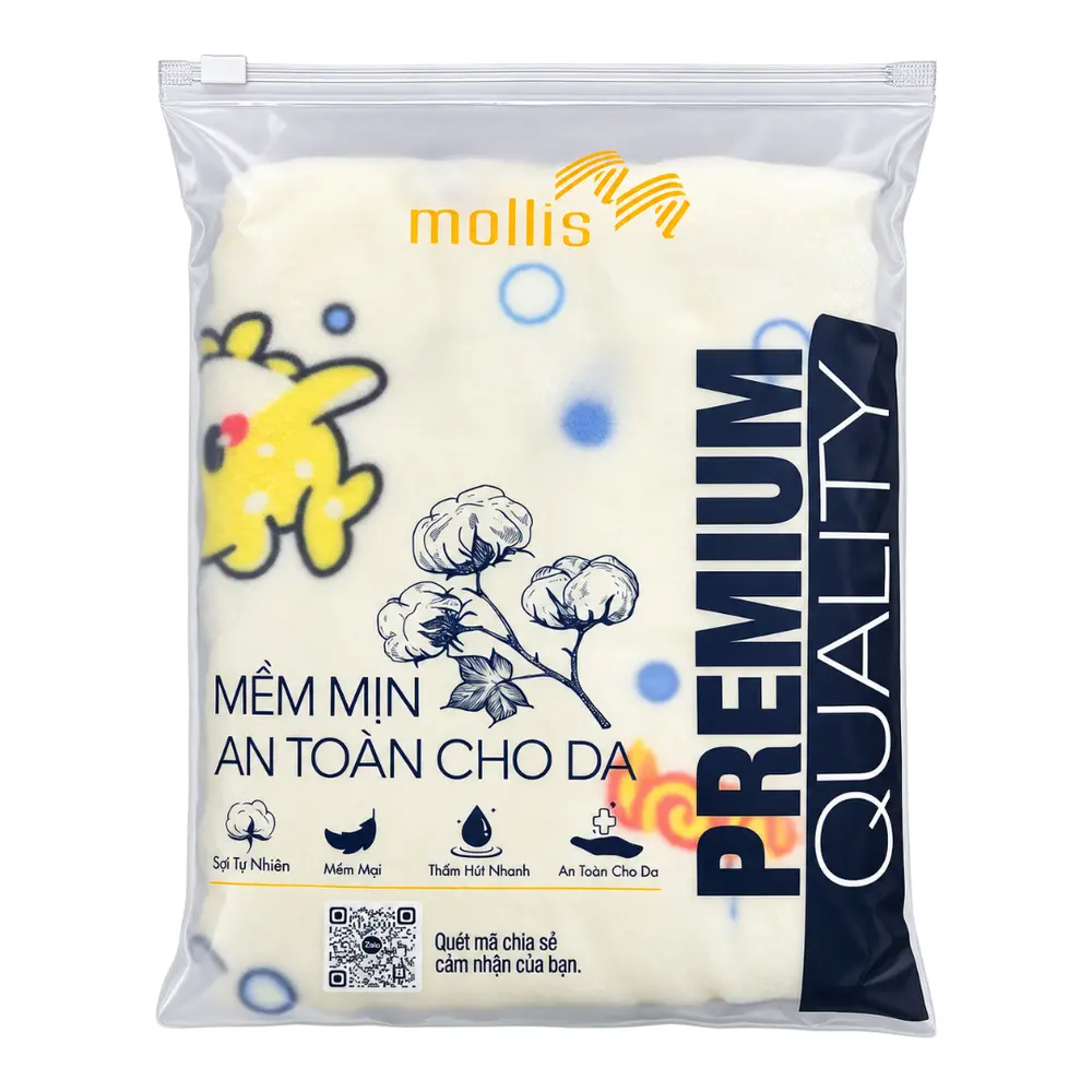 Khăn Tắm Cao Cấp, Premium Quality Cotton Bath Towel (50 x 100cm) - MOLLIS