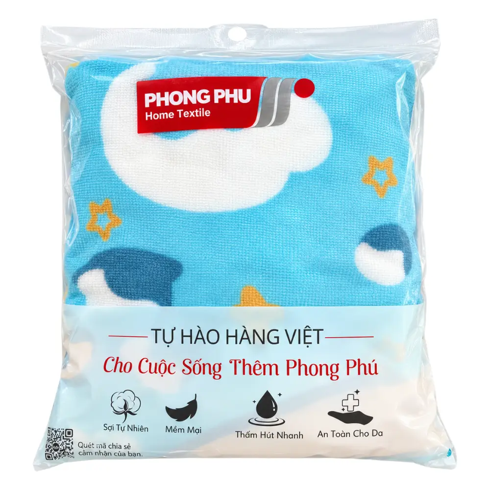 Áo Choàng Trẻ Em, Baby Bathrobe (60 x 120cm) - PHONG PHU HOME