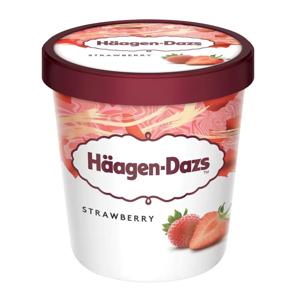 Kem Dâu, Strawberry Ice Cream (473ml) - HAAGEN-DAZS