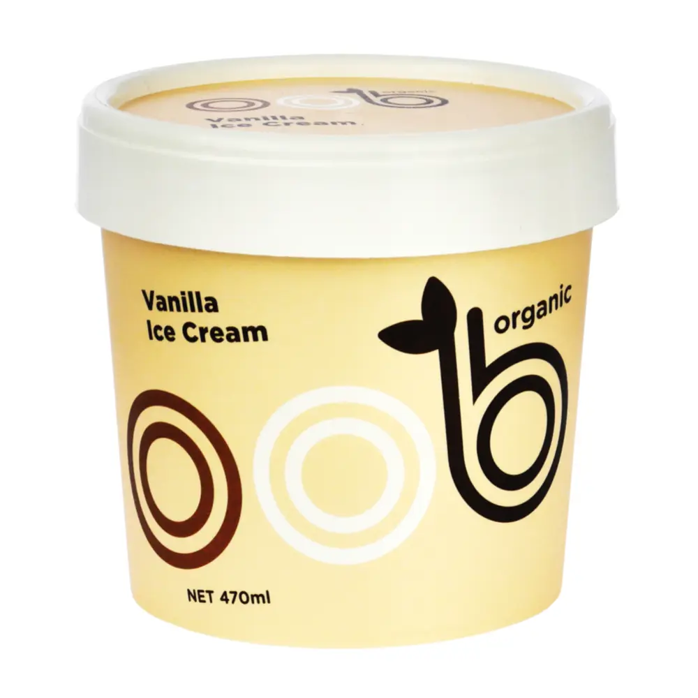 Kem Vani Hữu Cơ, Organic Vanilla Ice Cream (470ml) - OOB