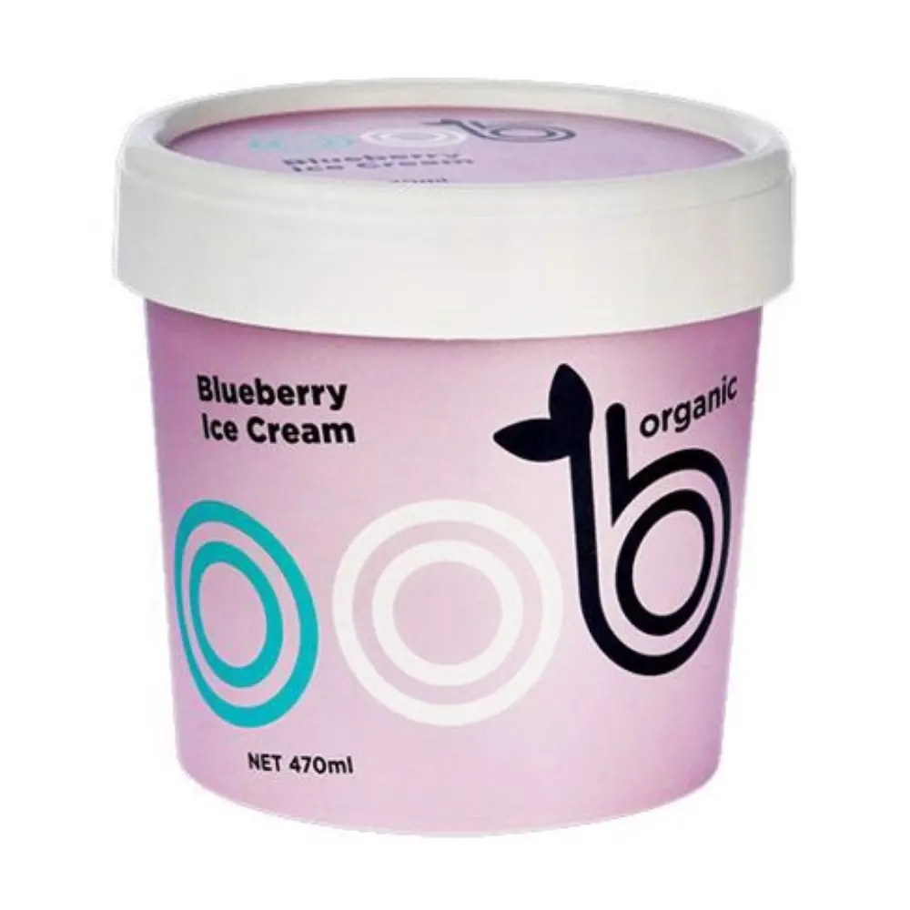 Kem Việt Quất Hữu Cơ, Organic Blueberry Ice Cream (470ml) - OOB