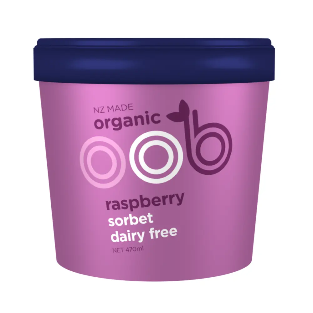 Kem Quả Mâm Xôi Hữu Cơ, Organic Raspberry Sorbet, Dairy Free (470ml) - OOB