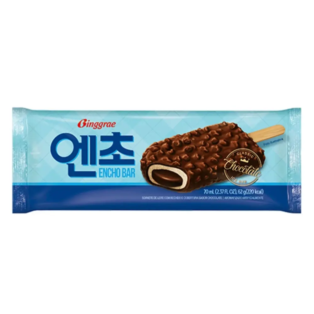 Kem Socola Đậu Phộng, Encho Bar, Chocolate Peanut Ice Cream Bar (70ml) - BINGGRAE