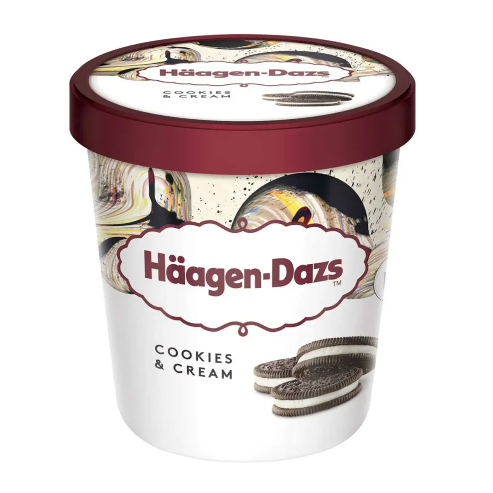 Kem Cookie, Cookies & Cream Ice Cream (473ml) - HAAGEN-DAZS