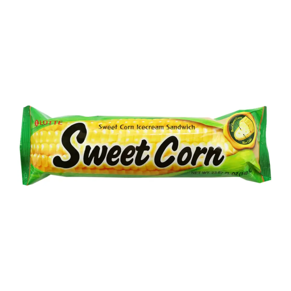 Kem Bánh Bắp Ngọt, Sweet Corn Ice Cream Sandwich, 23.67 fl oz (140ml) - LOTTE