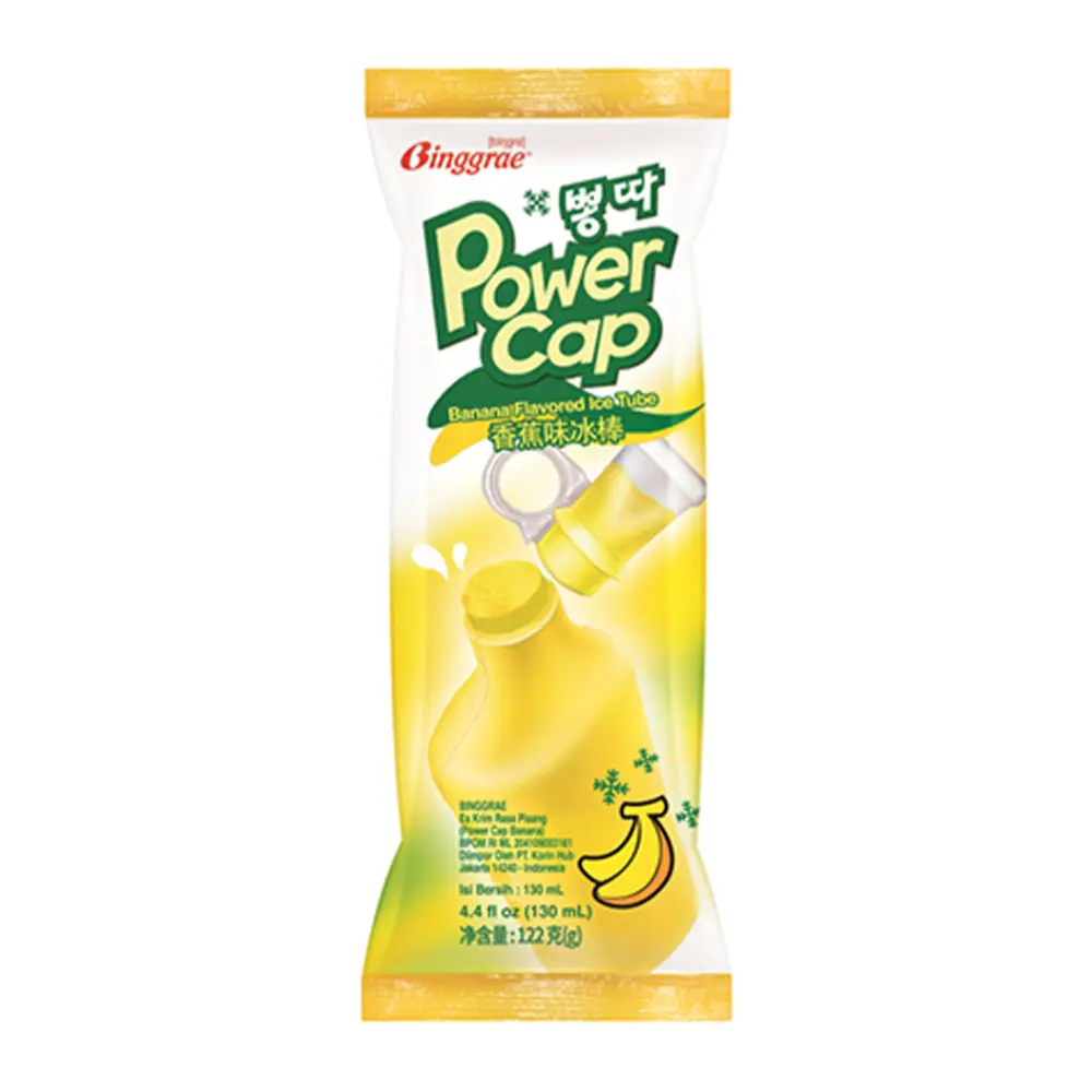 Kem Ống  Pongta Vị Chuối, Power Cap, Banana Flavored Ice Tube (130ml) - BINGGRAE