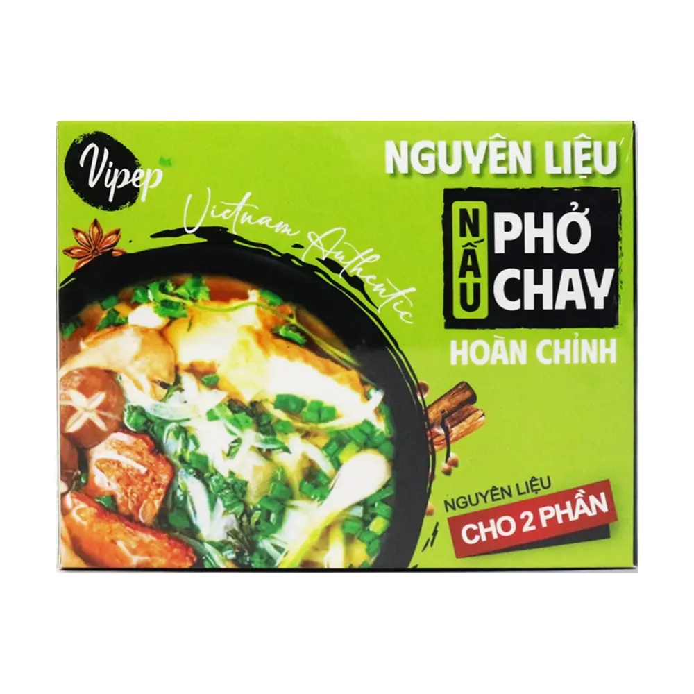 Nguyên Liệu Nấu Phở Chay Hoàn Chỉnh, Vietnam Authentic Vegetarian Pho Cooking Set, 2 Phần (185g) - VIPEP