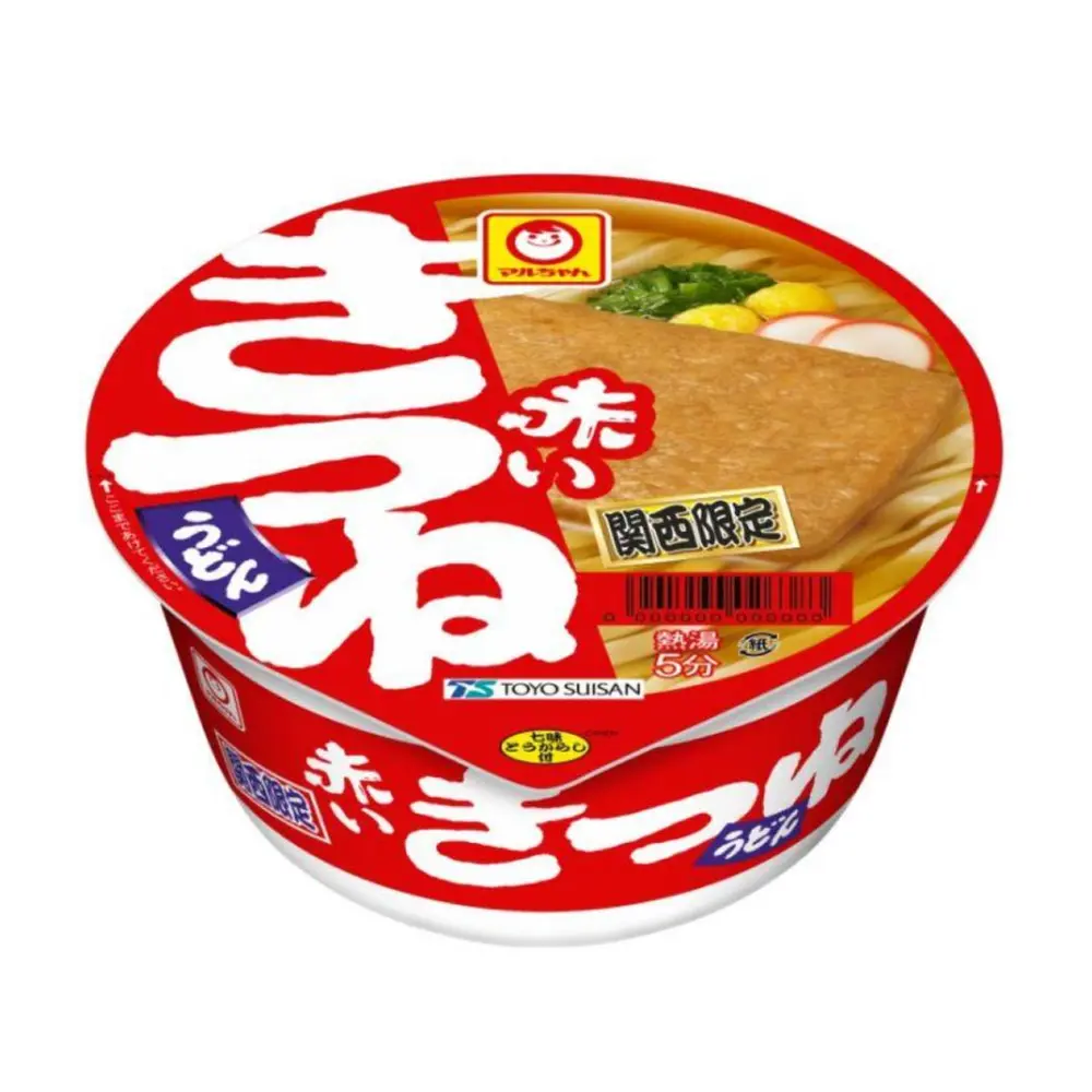 Mì Udon Chả Cá, Kitsune Kansai, Instant Udon Noodles with Fish Cake (96g) - TOYO SUISAN