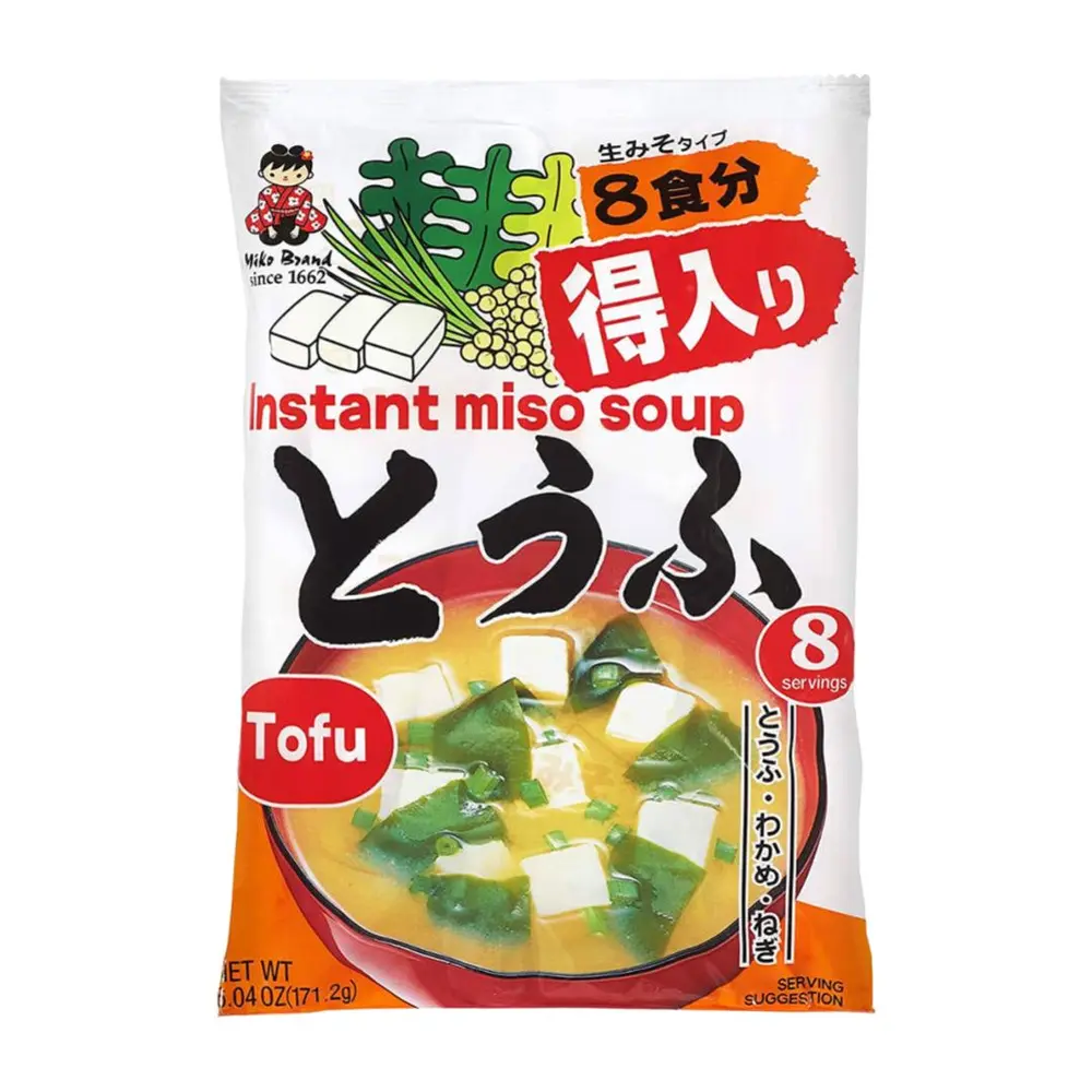 Súp Miso Ăn Liền, Instant Miso Soup with Tofu, 8 Gói, 5.33 oz (151.2g) - MIKO