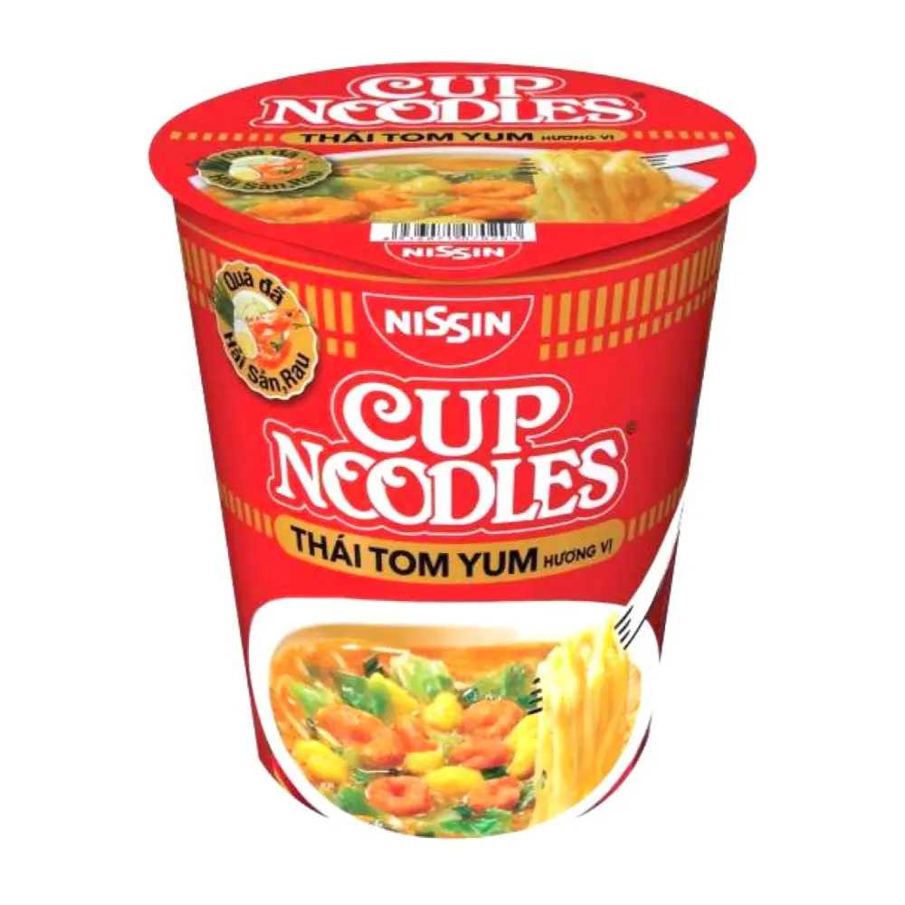 Mì Ly Vị Thái Tom Yum, Cup Noodles, Thai Tom Yum Flavour (70g) - NISSIN
