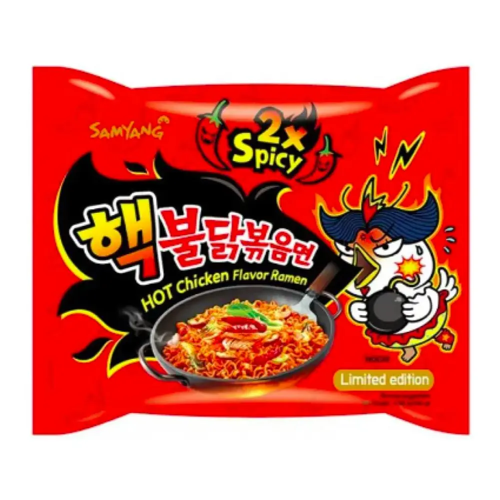 Mì Khô Gà Cực Cay, Buldak Spicy 2X, Hot Chicken Flavored Ramen (140g) - SAMYANG