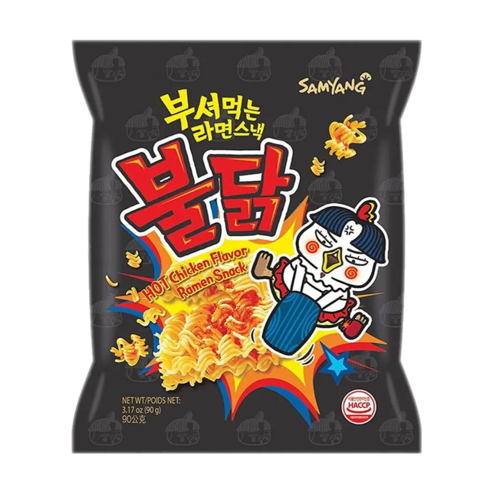 Mì Snack Gà Cay, Hot Chicken Noodle Snack (90g) - SAMYANG