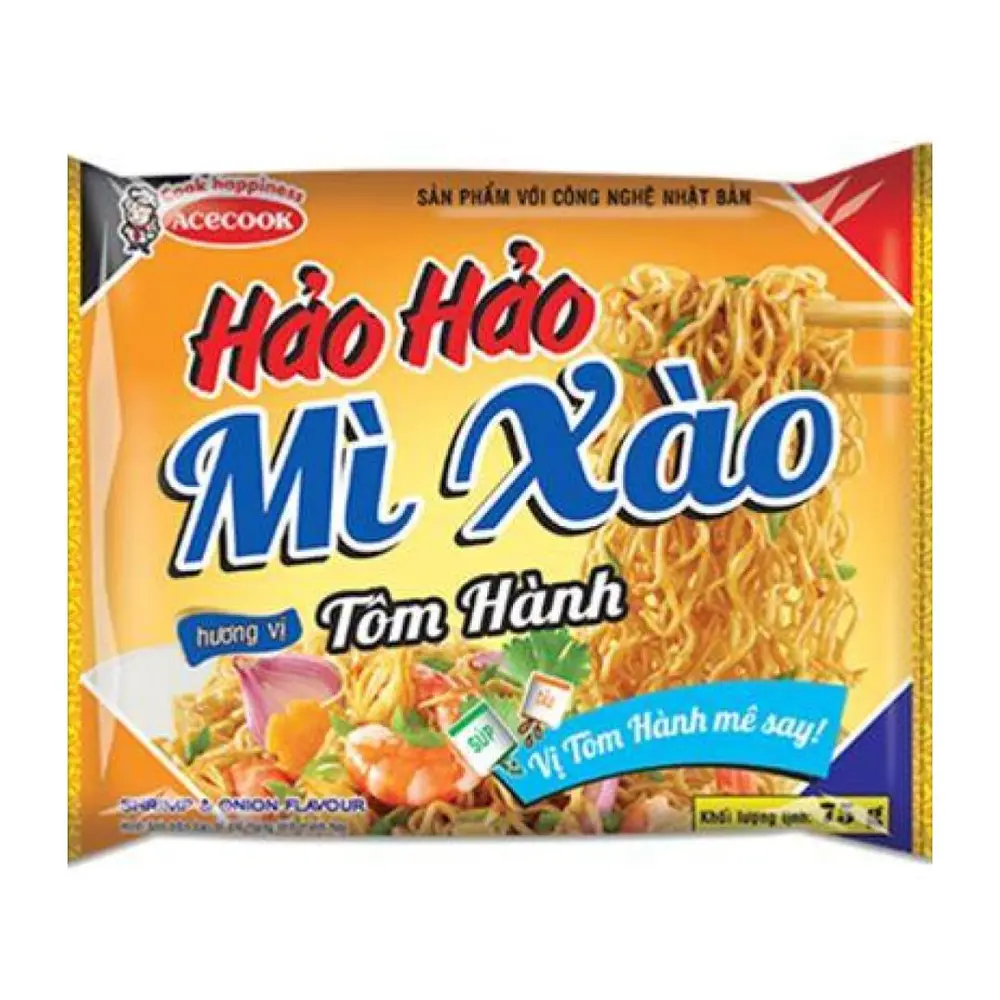 Mì Xào Tôm Hành Hảo Hảo, Instant Fried Noodles, Shrimp & Onion Flavor (75g) - ACECOOK