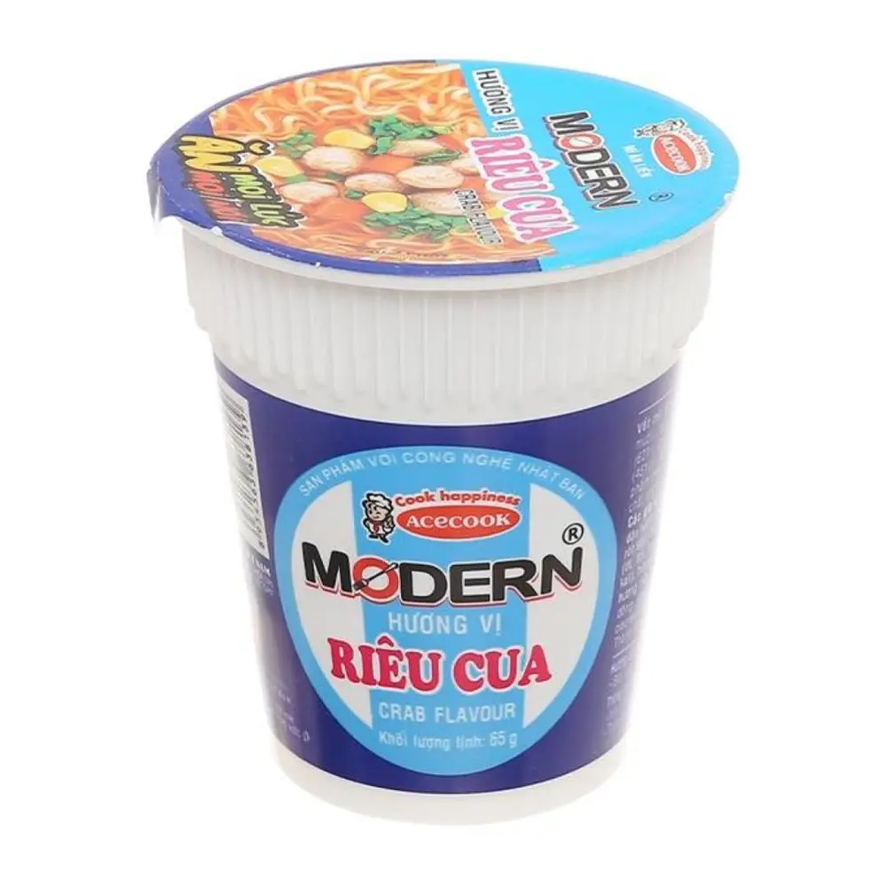 Mì Ly Riêu Cua, Modern, Instant Noodle Cup, Crab Flavour (65g) - ACECOOK