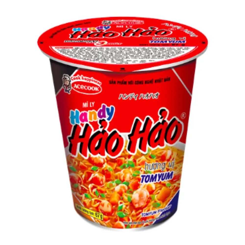 Mì Ly Hương Vị TomYum, Handy Hảo Hảo, Instant Noodle Cup, Tomyum Flavour (67g) - ACECOOK