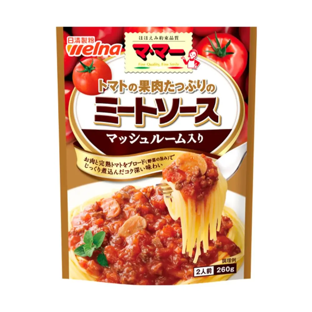Sốt Cà Chua, Thịt & Nấm, Welna, Tomato, Meat & Mushroom Instant Sauce (260g) - NISSHIN