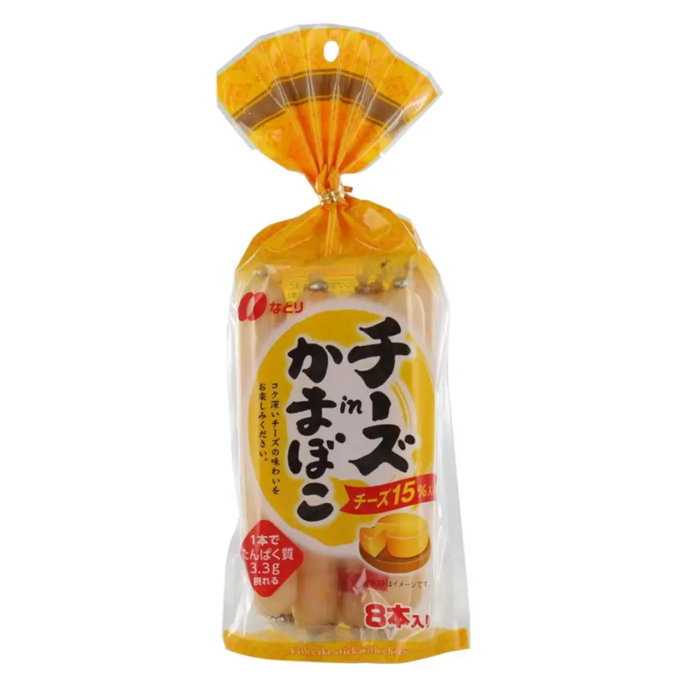 Xúc Xích Chả Cá Tuyết Phô Mai Hokkaido, Cheddar Cheese Cod Sausage, 8 Cây (232g) - NATORI