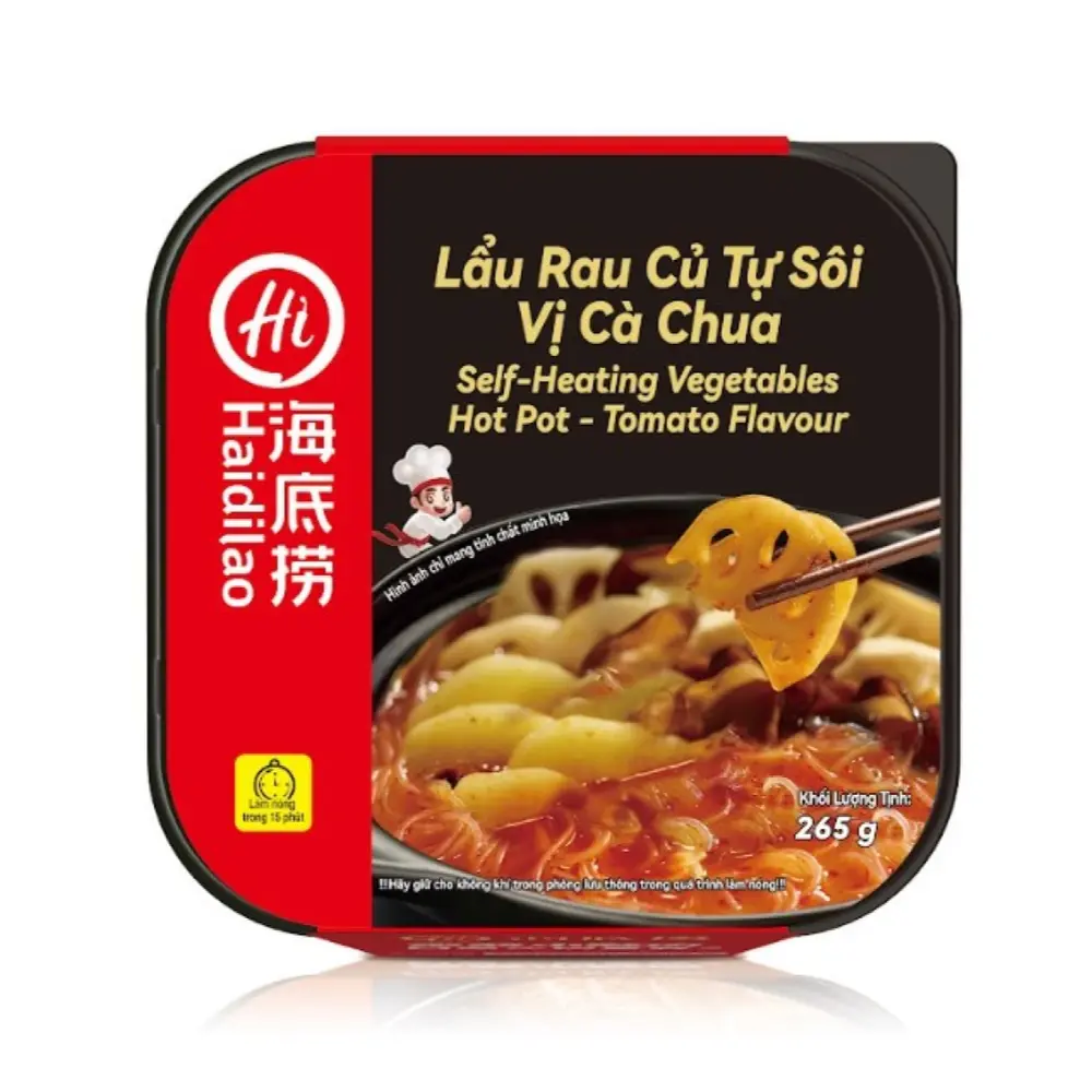 Lẩu Rau Củ Tự Sôi Vị Cà Chua, Self-Heating Vegetables Hot Pot - Tomato Flavour (265g) - HAIDILAO