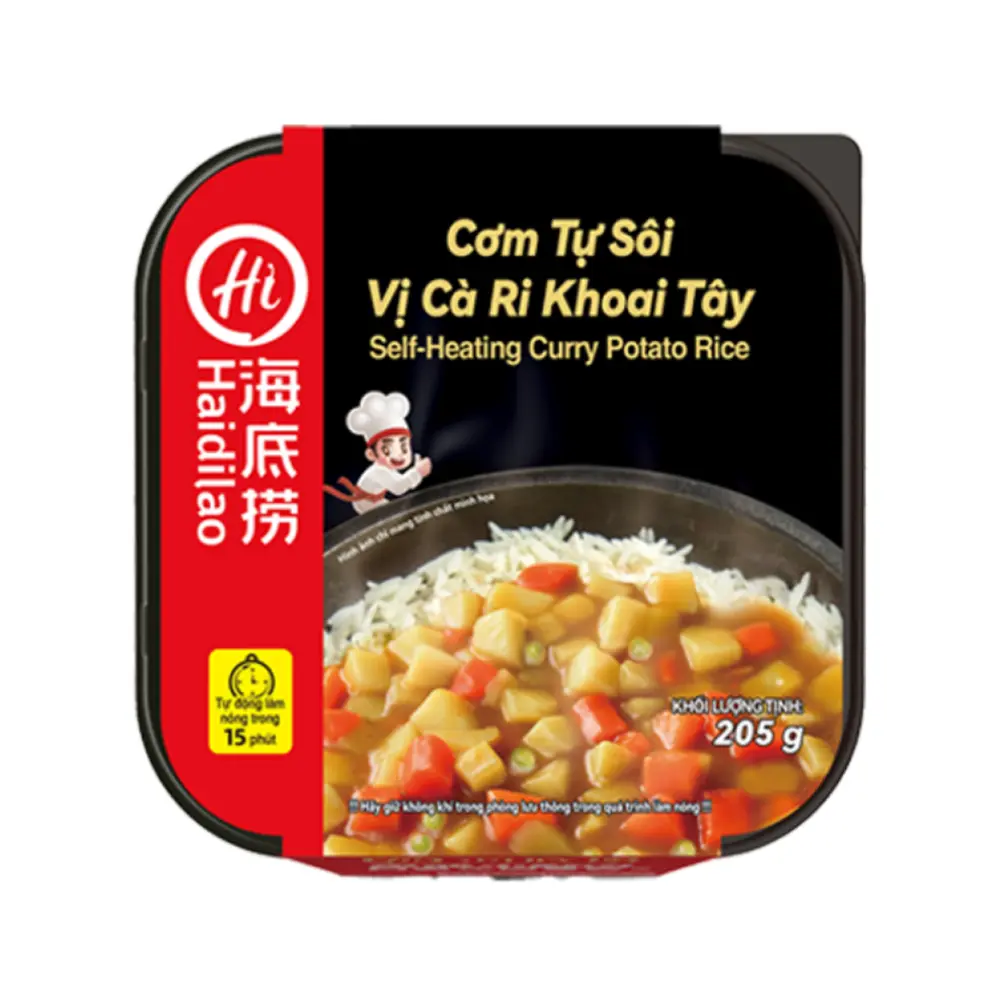 Cơm Tự Sôi Vị Cà Ri Khoai Tây, Self-Heating Curry Potato Rice (205g) - HAIDILAO