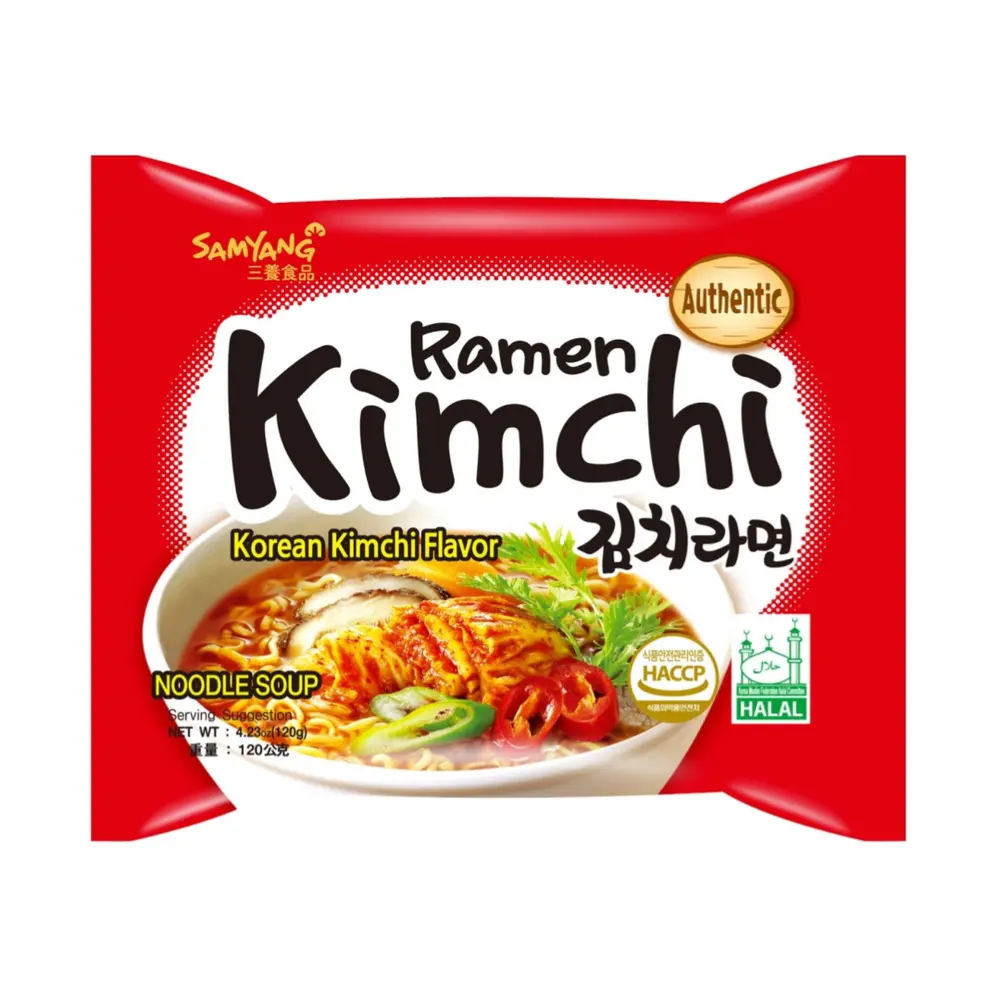 Mì Kim Chi Hàn Quốc, Korean Kimchi Ramen Noodle Soup, 4.23 oz (120g) - SAMYANG