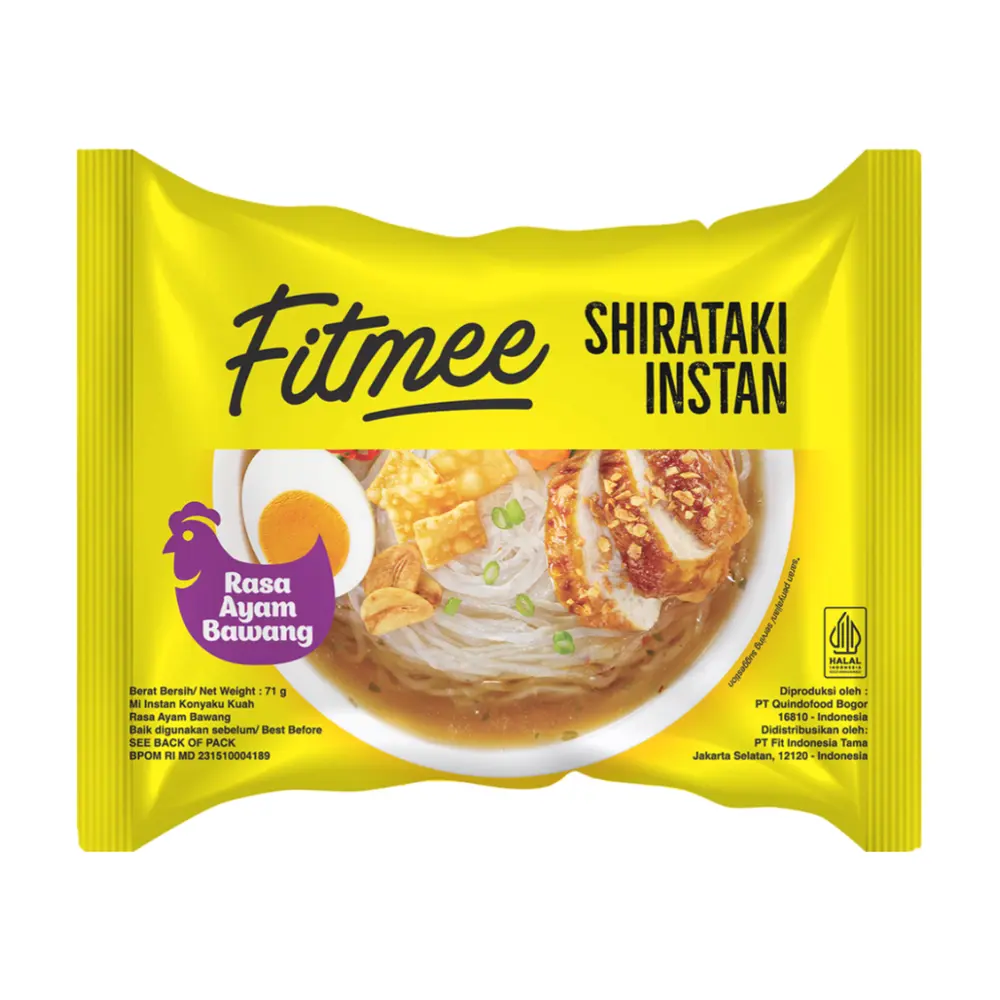 Mì Nưa Ăn Liền Vị Gà Tỏi, Instant Shirataki Garlic Chicken Flavor (71g) - FITMEE