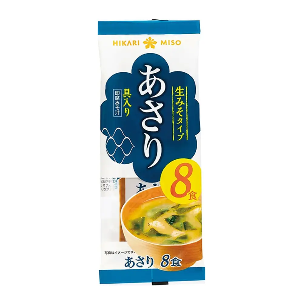 Súp Miso Sò Lụa Ăn Liền, Instant Miso Soup with Clams, 8 Phần (128g) - HIKARI MISO
